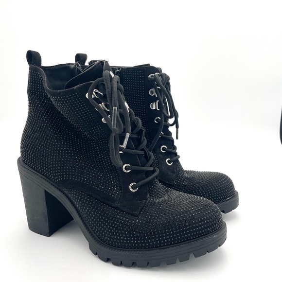 Torrid Women’s Platform Embellished Black Hiker Bootie Size 8.5WW - Picture 5 of 9